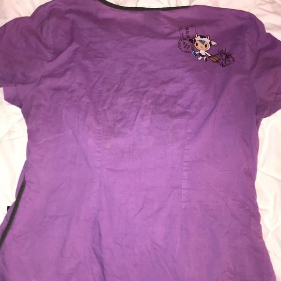 Tokidoki Purple Scrub Top Size Medium - Picture 2 of 4